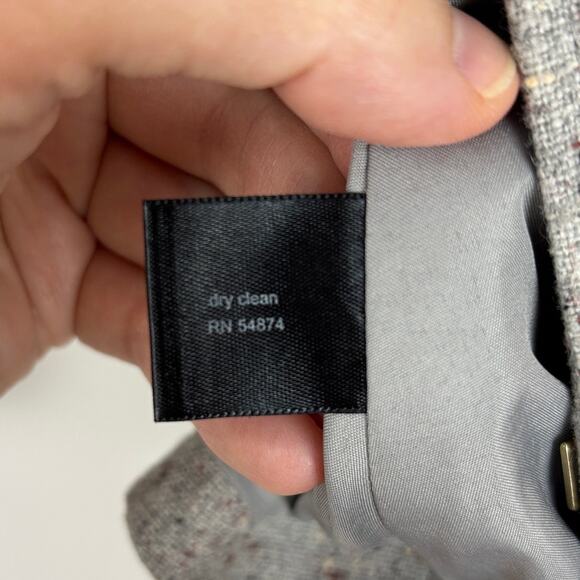 The Limited Circle Neck Blazer Jacket Gray Flecked Peplum 3/4 sleeve Lady Jacket - Picture 9 of 9